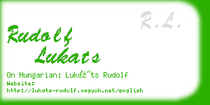 rudolf lukats business card